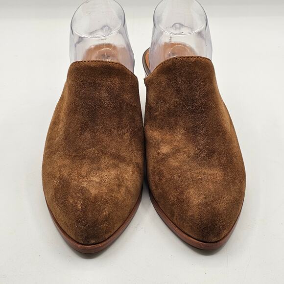 Johnston & Murphy Trista Suede Mules Brown Leather Slip-On Size 9.5 - Picture 1 of 7